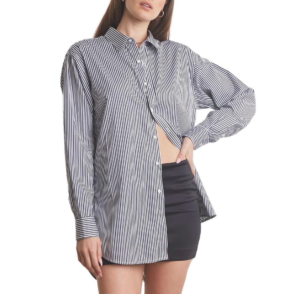 NEW SPRWMN women's oversized shirt in striped blue
